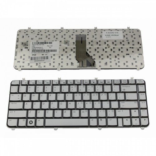 Πληκτρολόγιο Laptop keyboard για HP Pavilion DV5 DV5-1000 SILVER US - QT6A NSK-H5J01 9J.N8682.J01 AEQT6U00030 AEQT6U00130 AEQT6U00220 MP-05583US6920