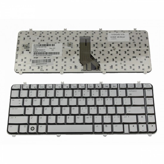 Πληκτρολόγιο Laptop keyboard για HP Pavilion DV5 DV5-1000 SILVER US - QT6A NSK-H5J01 9J.N8682.J01 AEQT6U00030 AEQT6U00130 AEQT6U00220 MP-05583US6920