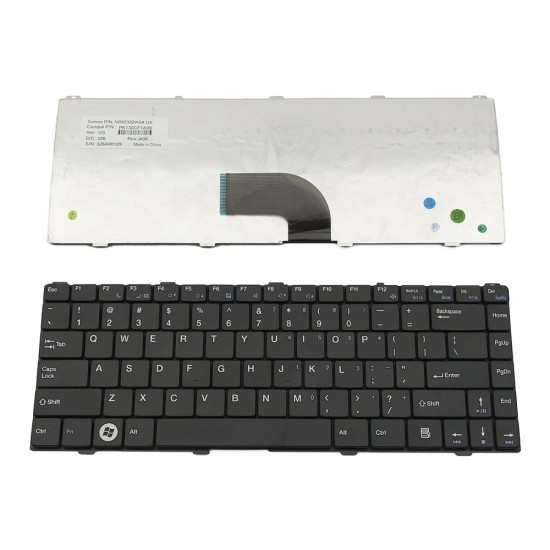 Πληκτρολόγιο Laptop keyboard για Itautec Intelbras i1000 i1030 i1031 BLACK US - V092302AS4 US PK130CF1A00