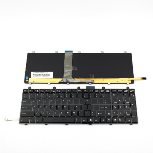 Πληκτρολόγιο Laptop keyboard για MSI GT60 GT70 GT780 GT783 GX780 GLOSSY FRAME BLACK With BACKLIT US - V139922AK1-UI 123322KK1