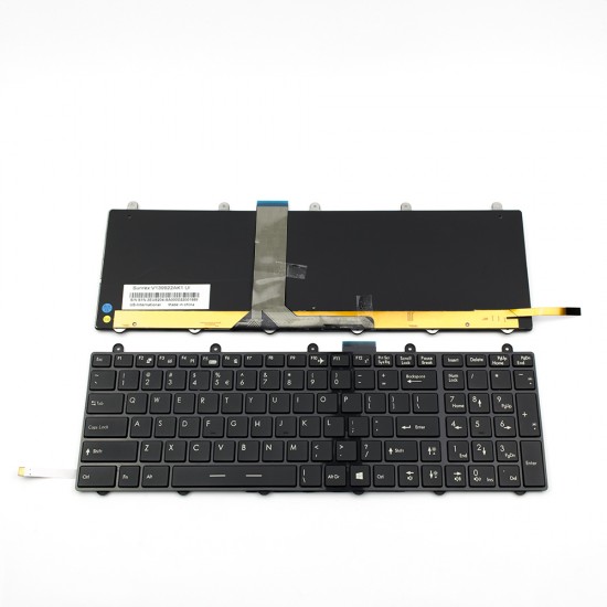 Πληκτρολόγιο Laptop keyboard για MSI GT60 GT70 GT780 GT783 GX780 GLOSSY FRAME BLACK With BACKLIT US - V139922AK1-UI 123322KK1