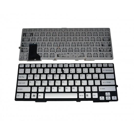 Πληκτρολόγιο Laptop keyboard για SONY VAIO SVE13 WITHOUT FRAME Silver US (Small ENTER) for backlit version - 149014821US MP-11J53USJ8861