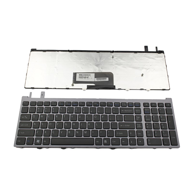 Πληκτρολόγιο Laptop keyboard για SONY VAIO VGN-AW Gray Frame Black US - 53010BE22-203-G
