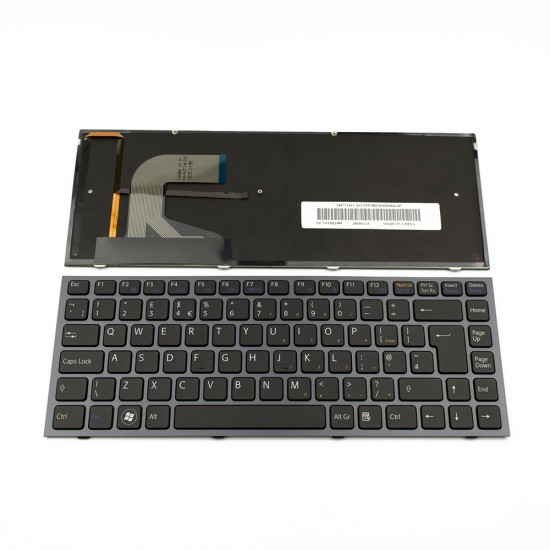 Πληκτρολόγιο Laptop keyboard για SONY VAIO VPC-S Series BLACK FRAME BLACK UK BACKLIT - 9Z.N3TBQ.00U