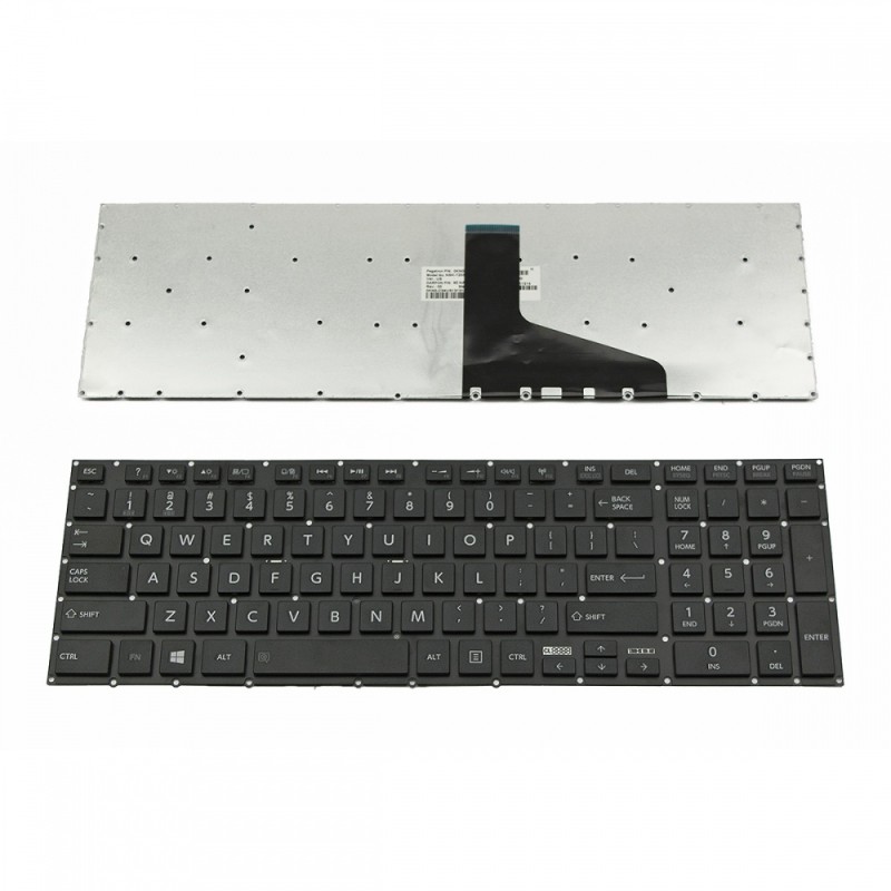 Πληκτρολόγιο Laptop keyboard για Toshiba Satellite C50 Type 2 Black WITHOUT FRAME US (small ENTER) - 9Z.NALSU.001 TZ0SU 0KN0-C34US13 H000047390