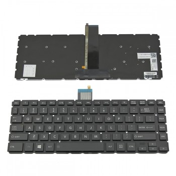 Πληκτρολόγιο Laptop keyboard για Toshiba Satellite E45T-B L40-B S40-B GLOSSY Black Without FRAME Backlit US (Small Enter) - H000069210 MP-13R53USJ528