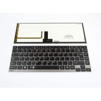 Πληκτρολόγιο Laptop keyboard για Toshiba Satellite U900 GRAY FRAME BLACK Backlit - AETEAR00020-UE N860-7837-T010