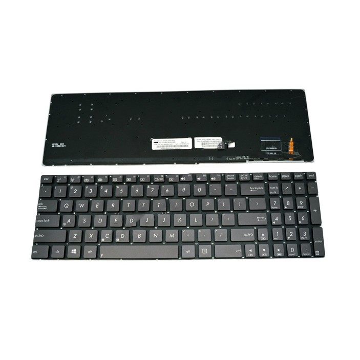 Πληκτρολόγιο Laptop keyboard για ASUS UX51 GRAY WITHOUT FRAME US(SMALL ENTER) Backlit - 9Z.N8BBU.H01 0KNB0-6624US00