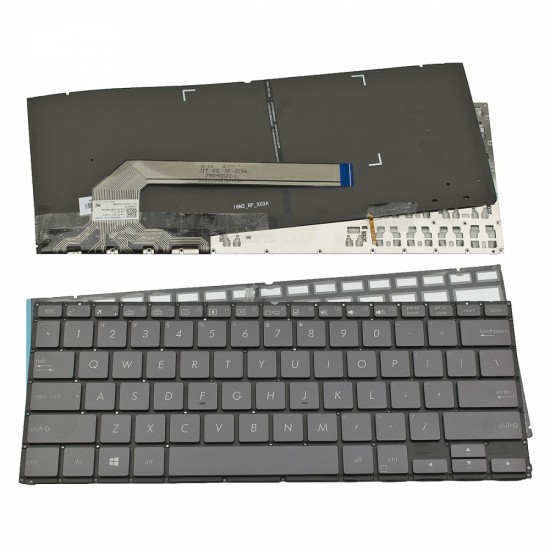 Πληκτρολόγιο Laptop keyboard για ASUS ZenBook Flip S UX370UA Q325 Black Without Frame With Backlit Board US (Small Enter) - 0KNB0-2604US00 0KN1-1V2US12