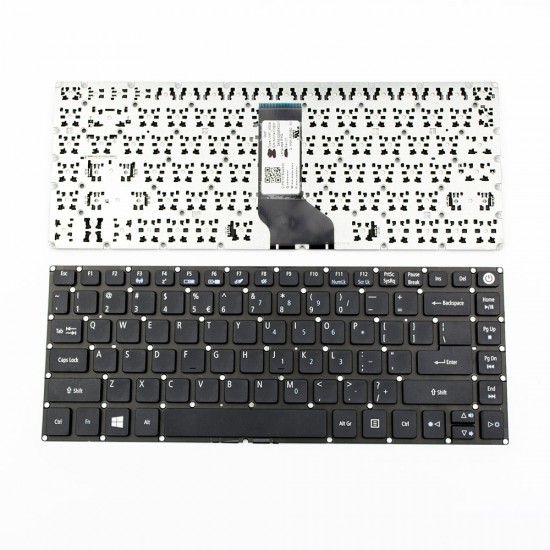 Πληκτρολόγιο Laptop keyboard για Acer Aspire E5-422 E5-422G E5-432 E5-432G E5-452 E5-452G E5-473 E5-473G E5-473T E5-473TG E5-474 E5-474G E5-491G ES1-420 ES1-421 TravelMate P248-M P248-MG BLACK WITHOUT FRAME US - PK131BQ2A00 NK.I1417.0EP