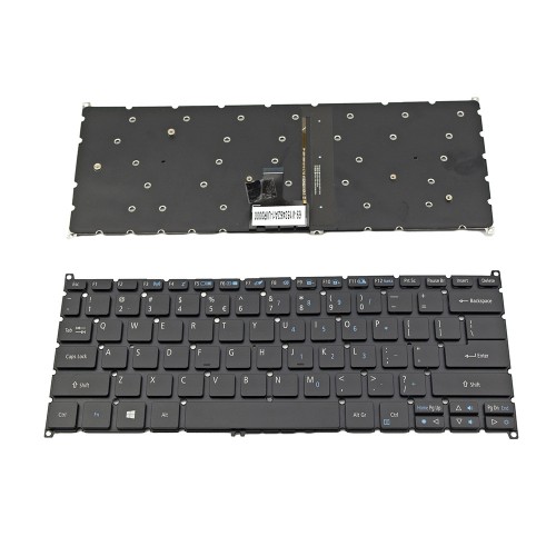 Πληκτρολόγιο Laptop keyboard για Acer Aspire R14 R5-431T R5-471T R7-372T Black Without Frame With Backlit Board US (--Small Enter) - V153462AS-US