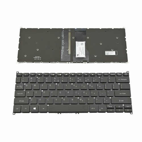 Πληκτρολόγιο Laptop keyboard για Acer Aspire SF114-32 SP513-5 Black Without Frame With Backlit US (--Small Enter) - NK.I1317.00B 9Z.NF5LN.A01