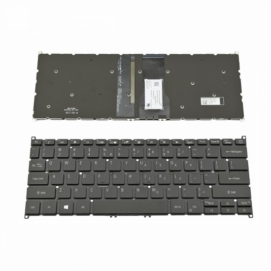 Πληκτρολόγιο Laptop keyboard για Acer Aspire SF114-32 SP513-5 Black Without Frame With Backlit US (--Small Enter) - NK.I1317.00B 9Z.NF5LN.A01
