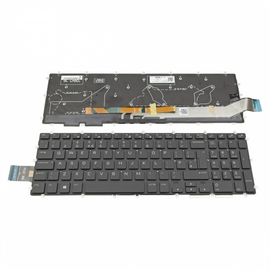 Πληκτρολόγιο Laptop keyboard για Dell Alienware M15 M17 Black Without Frame With Backlit (RGB) UK (--Big Enter) - K5Y90
