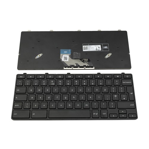 Πληκτρολόγιο Laptop keyboard για Dell Chromebook 11 3180 3189 Black Frame Black UK - 5XVF4 HNXPM G2HT5 
