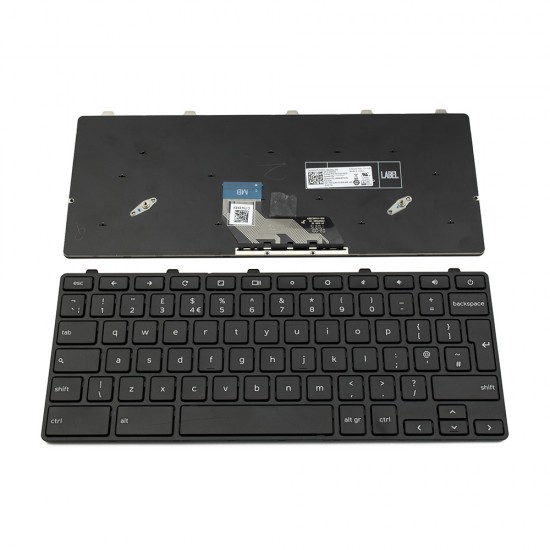 Πληκτρολόγιο Laptop keyboard για Dell Chromebook 11 3180 3189 Black Frame Black UK - 5XVF4 HNXPM G2HT5 