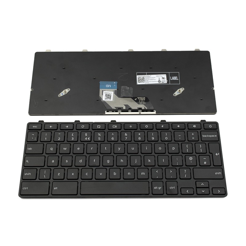 Πληκτρολόγιο Laptop keyboard για Dell Chromebook 11 3180 3189 Black Frame Black UK - 5XVF4 HNXPM G2HT5 