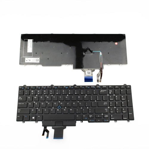Πληκτρολόγιο Laptop keyboard για Dell Latitude E5550 E5570 5580 5590 5591 Precision 3510 3520 3530 7510 7520 7710 7720 Black Without Frame With Pointing Stick US(Small Enter) - N7CXW PK1313M3A00