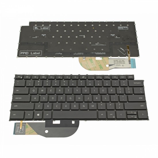 Πληκτρολόγιο Laptop keyboard για Dell XPS 15 9500 XPS 17 9700 Black Without Frame With Backlit US (Small Enter) - MV93T