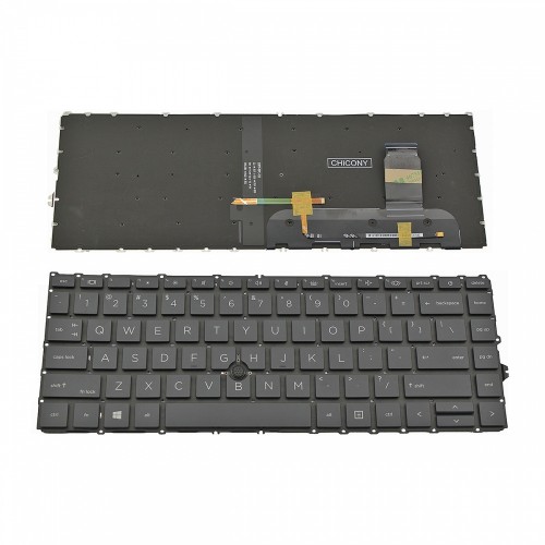 Πληκτρολόγιο Laptop keyboard για HP EliteBook 840 G7 Black Without frame With Pointing Stick, Backlit US (Small Enter) - L87607-001 L87607-171 6037B0163818