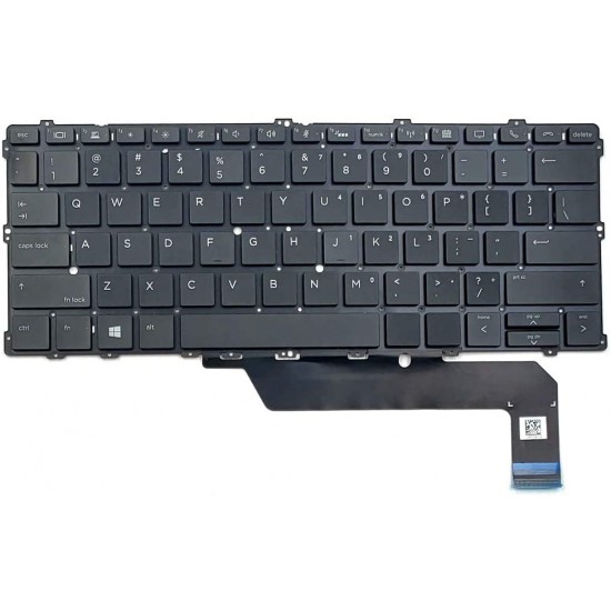 Πληκτρολόγιο Laptop keyboard για HP EliteBook X360 1030 G7 Dark Gray Without Frame, Backlit US (Small Enter) - LK132VD2B00