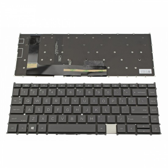 Πληκτρολόγιο Laptop keyboard για HP EliteBook X360 1040 G7 Dark Gray Without Frame, Backlit US (Small Enter) - LK132YK2B00