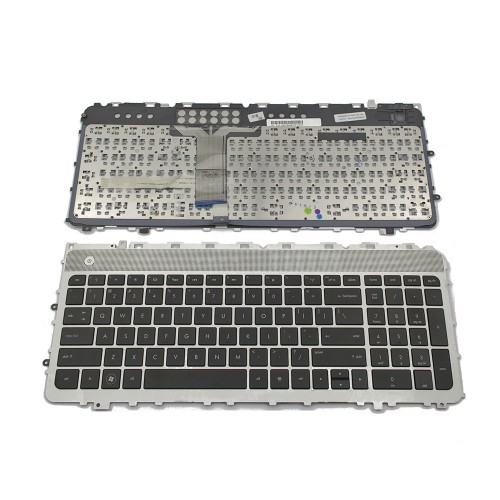 Πληκτρολόγιο Laptop keyboard για HP Envy 17-3000 17-3200 17t-3000 17t-3200 Silver Frame Black US With Backlit - 657125-001 6037B2262701