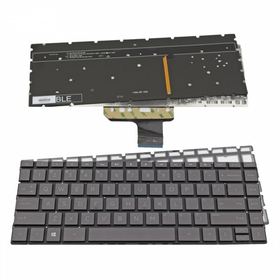 Πληκτρολόγιο Laptop keyboard για HP Pavilion 13-AN Envy 13-AH 13-AQ 13-AD X360 13-AG Spectre 13-BF Black Without Frame With Backlit Board US (Small Enter) - L30305-001