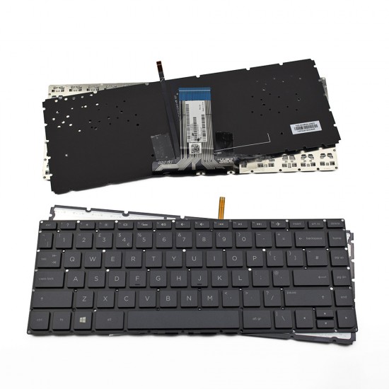Πληκτρολόγιο Laptop keyboard για HP Pavilion 14-ab BLACK Without FRAME Backlit UK (Small ENTER) - 848184-031