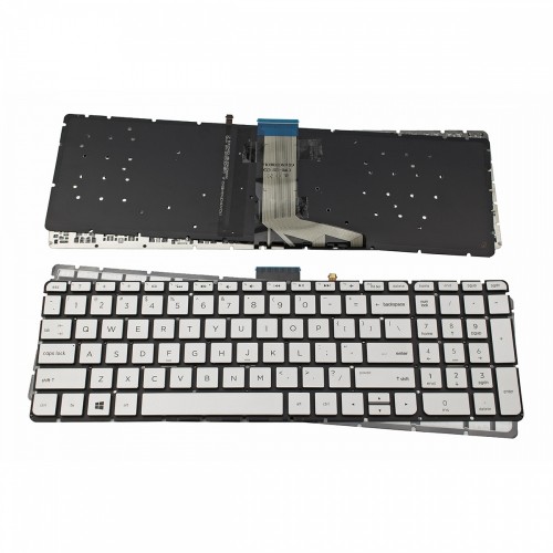 Πληκτρολόγιο Laptop keyboard για HP Pavilion 15-AB SILVER Without FRAME US (Small Enter) With Backlit Board - 857799-001 6037B0126201 V150626IS1