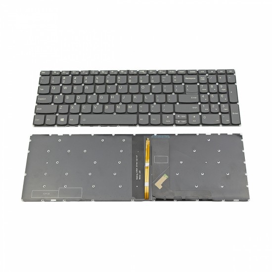 Πληκτρολόγιο Laptop keyboard για Lenovo IdeaPad 330-15IKB Ideapad 3-15IML05 TYPE 2 Gray Without Frame, Backlit US (--Small Enter) - SN20N0459116 