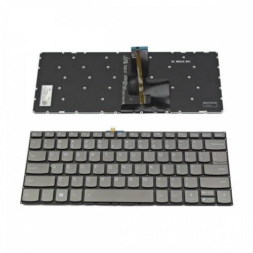 Πληκτρολόγιο Laptop keyboard για Lenovo IdeaPad 330S-14AST 330S-14IKB Yoga 520-14IKB 720-15IKB Gray Without Frame With Backlit US (--Small Enter) - SN20M61846 PK1314D2B07 PK131YN3B07 9Z.NDSLN.B01