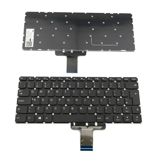 Πληκτρολόγιο Laptop keyboard για Lenovo Ideapad 310S-14AST 310S-14IKB 310S-14ISK 510S-14IKB 510S-14ISK Yoga 510-14IKB 710-14IKB 710-14ISK 710-15IKB 710-15ISK BLACK WITHOUT FRAME With Backlit UK (--Big Enter) - SN20K82153 PK131JG3B10