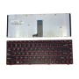 Πληκτρολόγιο Laptop keyboard για Lenovo Ideapad V370 RED FRAME BLACK US - 9Z.N5TSW.E01 MP-0A 25201230 B6ESW