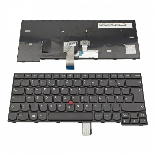 Πληκτρολόγιο Laptop keyboard για Lenovo ThinkPad Edge E470 E475 BLACK FRAME BLACK UK With Pointing Stick - 01AX092 SN20K93264