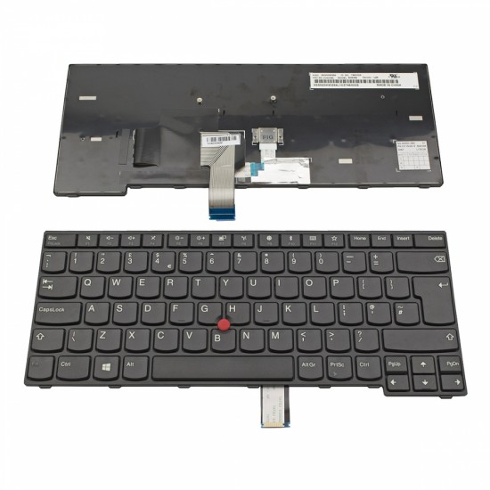 Πληκτρολόγιο Laptop keyboard για Lenovo ThinkPad Edge E470 E475 BLACK FRAME BLACK UK With Pointing Stick - 01AX092 SN20K93264