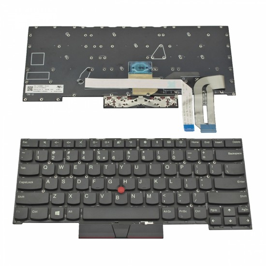 Πληκτρολόγιο Laptop keyboard για Lenovo ThinkPad T490s BLACK WITHOUT FRAME With Pointing Stick US (Small Enter) - SN20R66031 PK131BR1A01