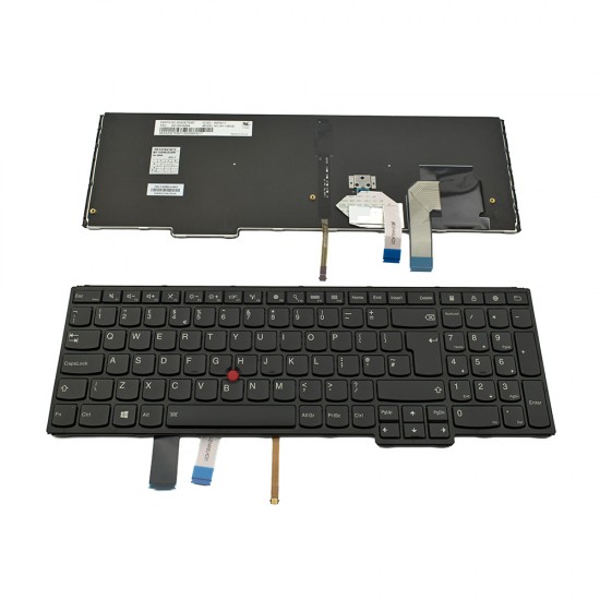 Πληκτρολόγιο Laptop keyboard για Lenovo ThinkPad YOGA 15 BLACK FRAME BLACK UK Backlit With Pointing Stick - SN20E75367 00HN294