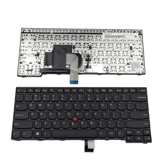 Πληκτρολόγιο Laptop keyboard για Lenovo Thinkpad E450 E450C E455 E460 E465 BLACK FRAME BLACK With Point stick - PK130TR3A00 04X6181