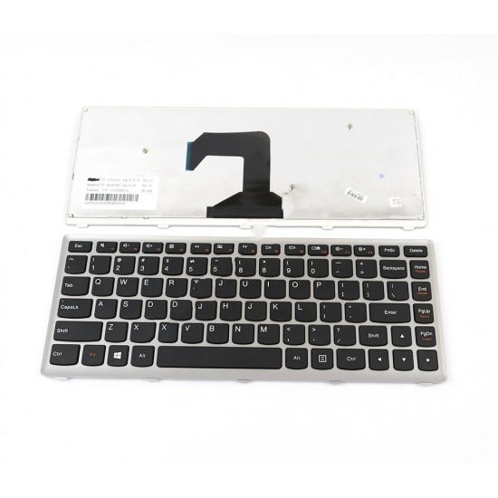 Πληκτρολόγιο Laptop keyboard για Lenovo U410 SILVER FRAME BLACK US - 25212303 AELZ8U01020 V-127920DS3-US