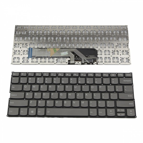 Πληκτρολόγιο Laptop keyboard για Lenovo Yoga 530-14IKB 530-14ARR 730-13IKB 730-13IWL 730-15IKB 730-15IWL C740-14IML Gray Without Frame US (--Small Enter) - 9Z.NDULN.F01 V172320AB