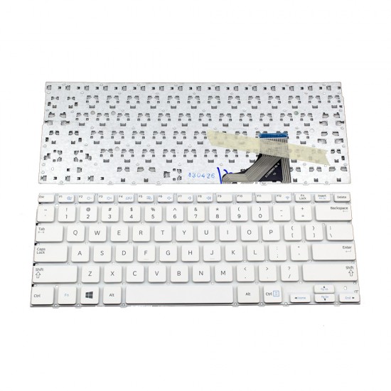 Πληκτρολόγιο Laptop keyboard για Samsung NP530U3B NP530U3C NP535U3C WHITE WITHOUT FRAME US (SMALL ENTER) (For Win8) - BA59-03526C