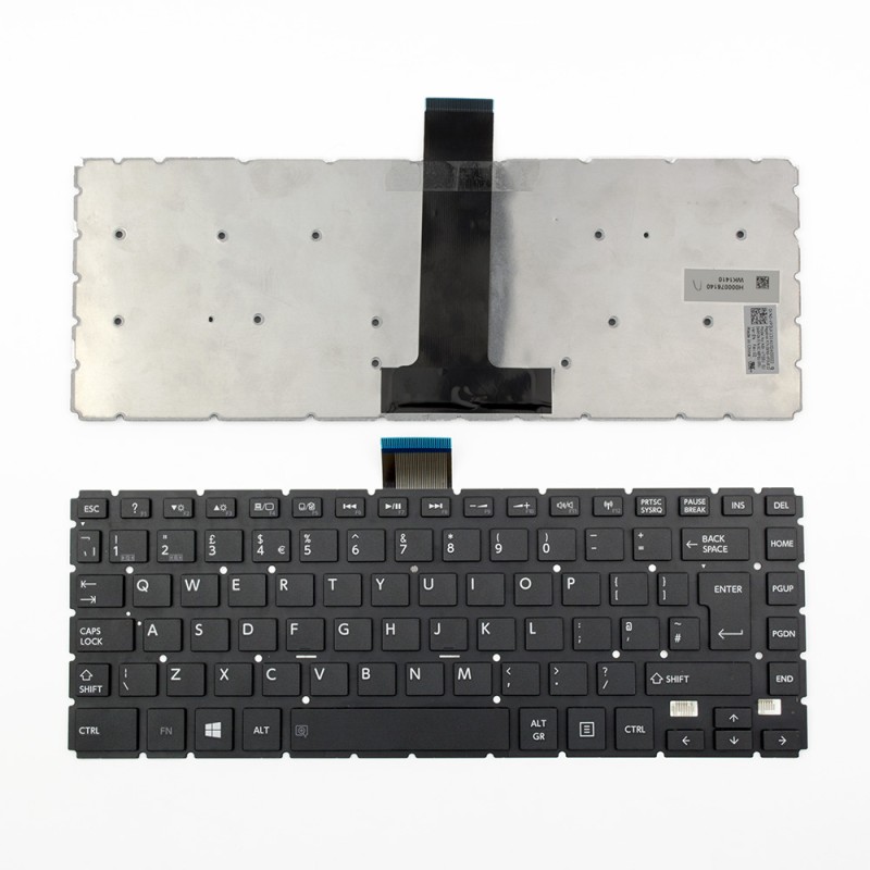 Πληκτρολόγιο Laptop keyboard για Toshiba Satellite E45T-B L40-B S40-B BLACK Without FRAME UK (Big Enter) - 9Z.NBFSU.00U NSK-V70SU