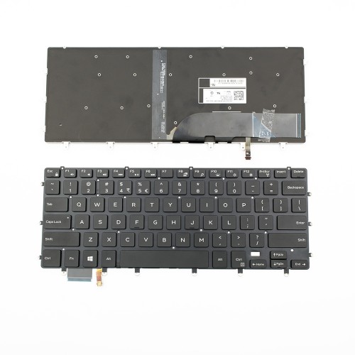 Πληκτρολόγιο Laptop keyboard για DELL INSPIRON 7568 PRECISION 5510 5520 XPS 15 9550 9560 BLACK Without Frame US(Small Enter) BACKLIT - GDT9F NSK-LV0BC WDHC2