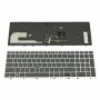 Πληκτρολόγιο Laptop keyboard για HP EliteBook 755 G5 850 G5 ZBook 15u G5 Silver Frame Black, Backlit With poiting stick US - L11999-B31 6037B0136102
