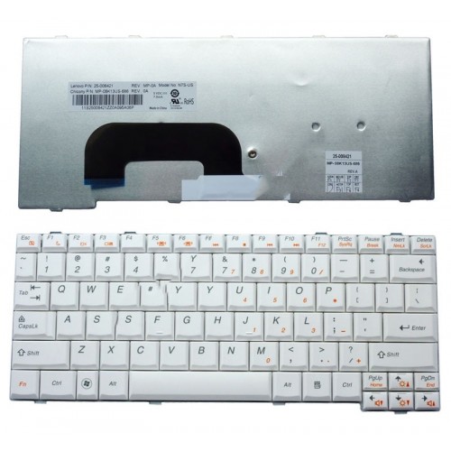 Πληκτρολόγιο Laptop keyboard για Lenovo IdeaPad S12 White US