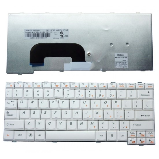 Πληκτρολόγιο Laptop keyboard για Lenovo IdeaPad S12 White US