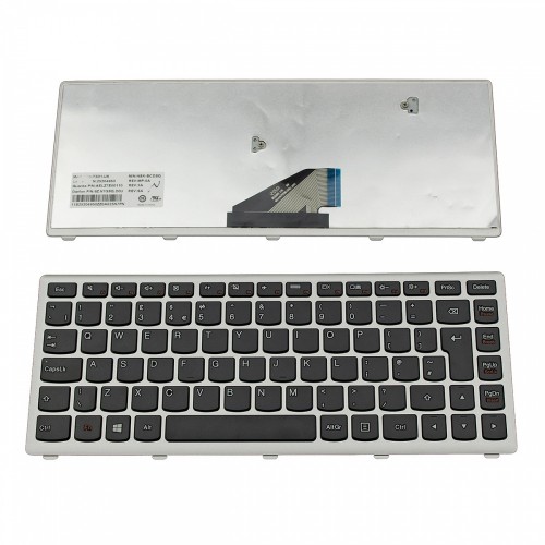 Πληκτρολόγιο Laptop keyboard για Lenovo IdeaPad U310 Silver FRAME BLACK UK - 9Z.N7GSQ.D0U BCDSQ AELZ7E01120 25204980 25208295
