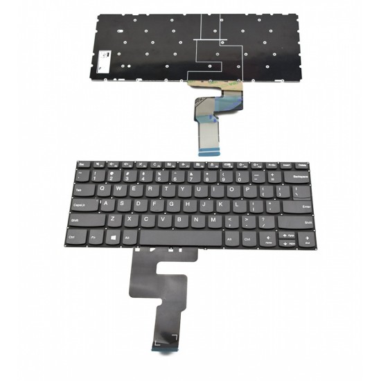 Πληκτρολόγιο Laptop keyboard για Lenovo Ideapad 330-14IKB Gray Without Frame US (--Small Enter) - SN20N0459116 AE08L010 NSK-BZ1SQ