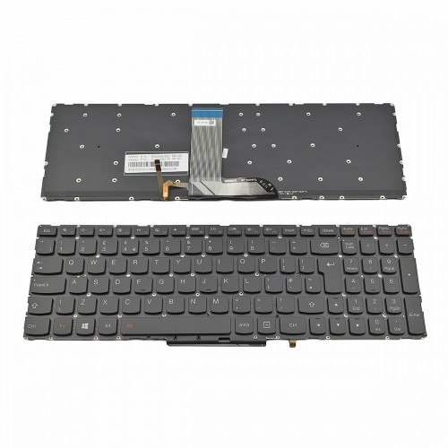 Πληκτρολόγιο Laptop keyboard για Lenovo Ideapad 700-15 700-15ISK 700-17ISK BLACK WITHOUT FRAME With Backlit UK (Big Enter) - SN20G91020 V-149420BK1-UK